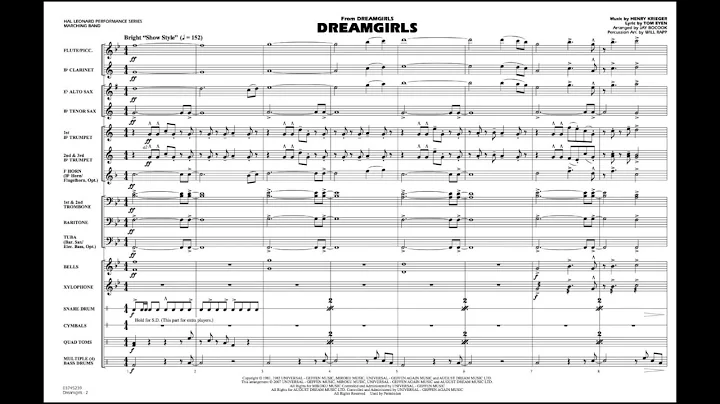 Dreamgirls arranged by Jay Bocook