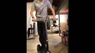 Whip flat on a dirt scooter