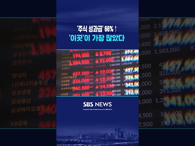 '주식 성과급' 66%↑.. '이곳'이 가장 많았다 #shorts