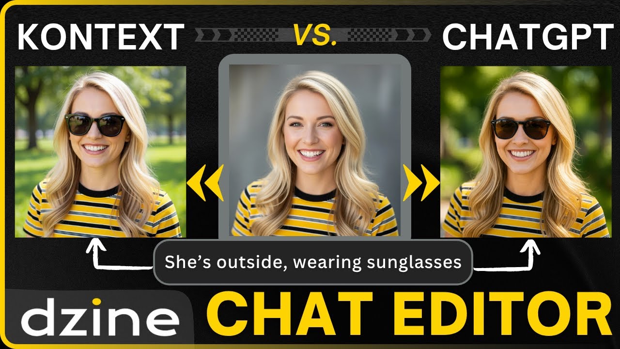 AI Image Editing: Kontext vs ChatGPT in Dzine Chat Editor
