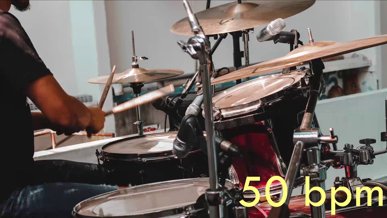 50 Bpm Drum Track Bateria Groove Beat Sixteenth Notes Youtube