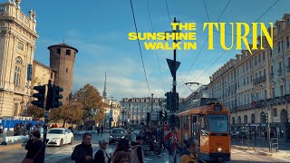 Lively City Center of Turin, Italy Walking Tour - 4K
