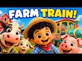 Farm Animals Train Ride Song | Cow, Goat & Pig Nursery Rhyme for Kids | Milo’s Farm