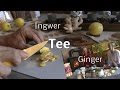 Ingwer Wasser und Tee selber zubereiten mit Ginger