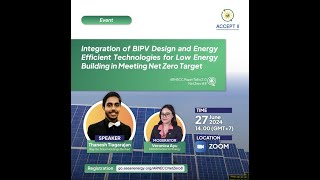 Integration of BIPV Design for Low Energy Buildings | ARNECC Paper Talks 2.0 (Episode #8)
