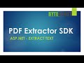 PDF Extractor SDK - ASP.NET - Extract Text