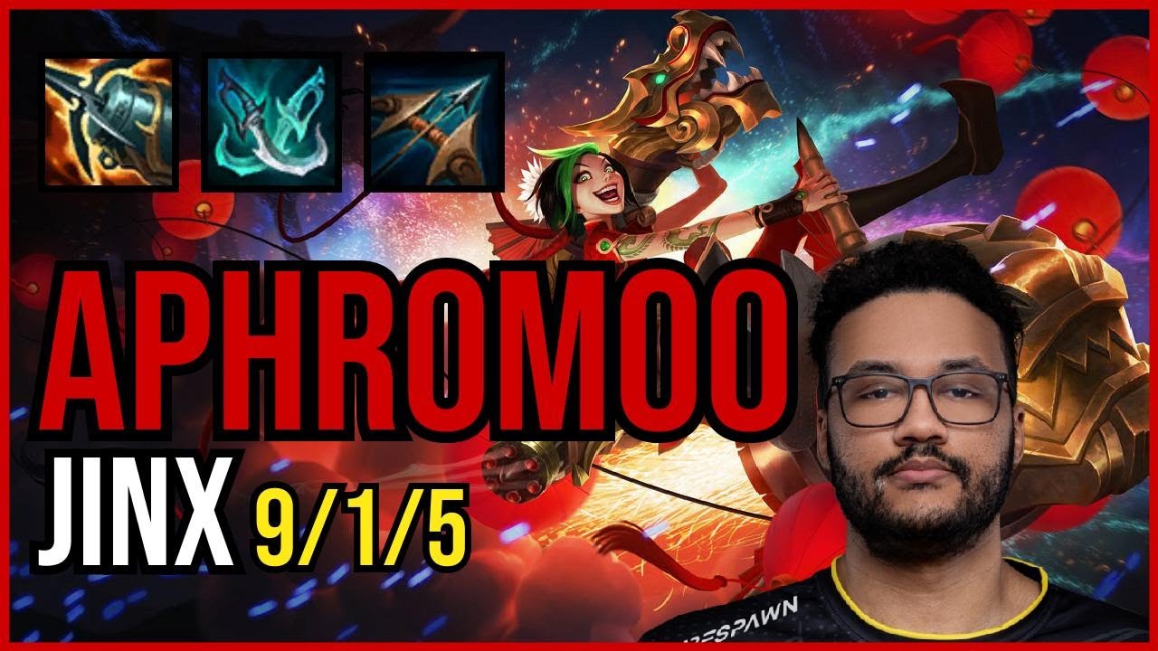 APHROMOO - JINX vs VARUS ADC - NA Grandmaster - Patch 11.6 QUADRAKILL