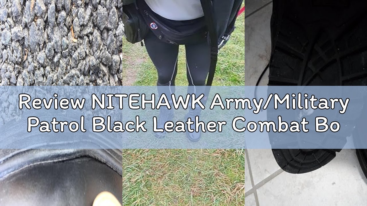 Review NITEHAWK Army/Military Patrol Black Leather Combat Boots Outdoor Cadet Security