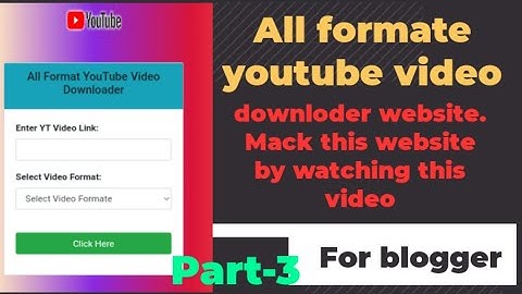 How to mack youtube video downloader  in WordPress in free | youtube video downloader | downloader