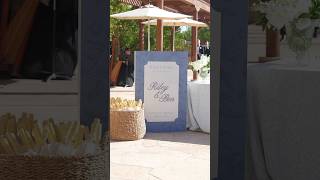 This wedding welcome sign was built to wow from the first step into ceremony