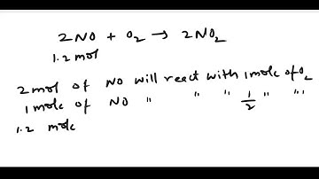 For the reaction: 2 NO + O2 ? 2 NO2 How many moles of O2 are needed to fully react with 1.2 mol NO?…