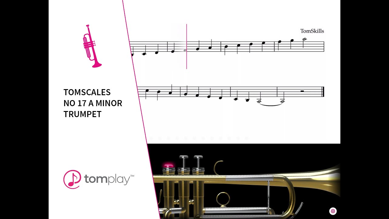 A Minor Trumpet Scale (Sheet Music and Backing Track) 🎷 - YouTube