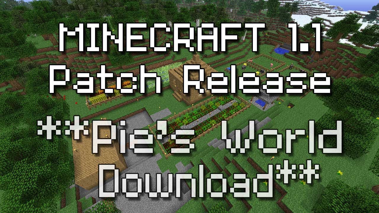 Minecraft 1.1 details - PLUS - Pie's World Download!! - YouTube