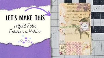 Trifold Folio Ephemera Holder #craftydragoncreations #junkjournalideas #junkjournalfolio