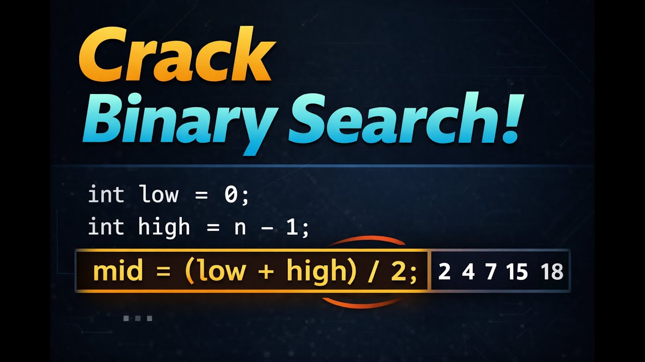 The ONLY Binary Search Video You Need – Easy & Fast! - YouTube