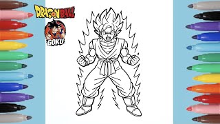 Goku Saiyan Coloring Pages Goku from Dragon Ball
