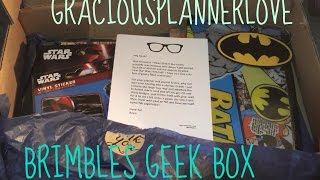 Brimbles Box Unboxing  The Geek Box December 2015