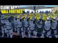 I built the Largest Clone Army WALL FORTRESS vs DROID 