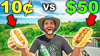 Cheap VS Expensive RARE HOTDOG Cooking Glizzy CHALLENGE!!! (100% Wagyu Beef) screenshot 5