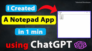 I Created a notepad application using ChatGPT  and Python in 1 Minutes #chatgpt #openai
