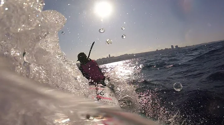 Great White Shark Attacking my Surf Ski - 2 km Off...