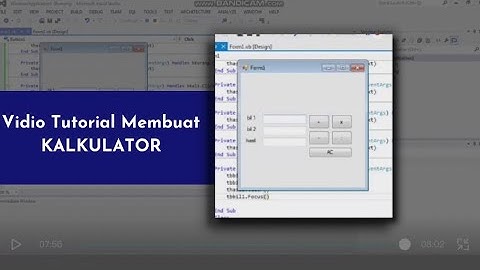 Tutorial Membuat program aplikasi kalkulator sederhana di Visual Basic
