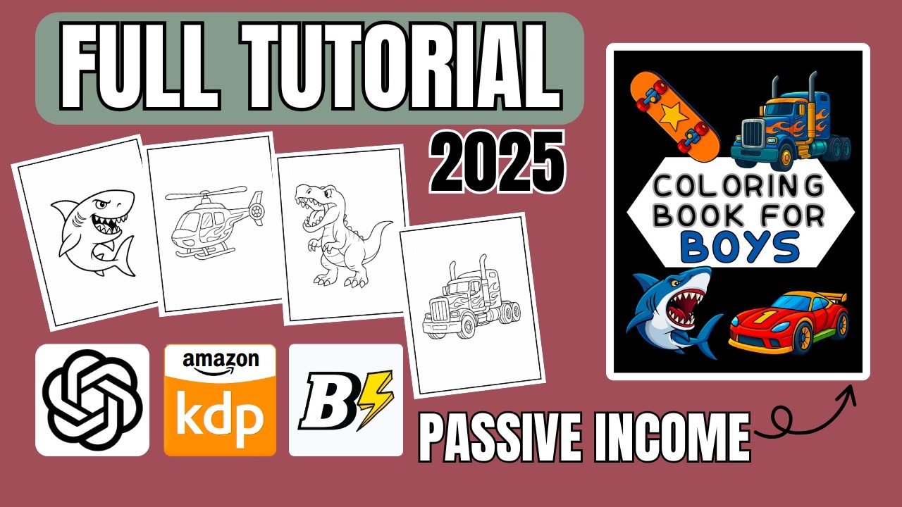Amazon KDP Tutorial for Beginners 2025 | Make a Coloring Book Using ChatGPT & Book Bolt