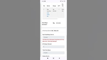 Transaksi Input Jasa dan sparepart di Aplikasi Kasir Bengkel POS BENGKEL Seniman Koding