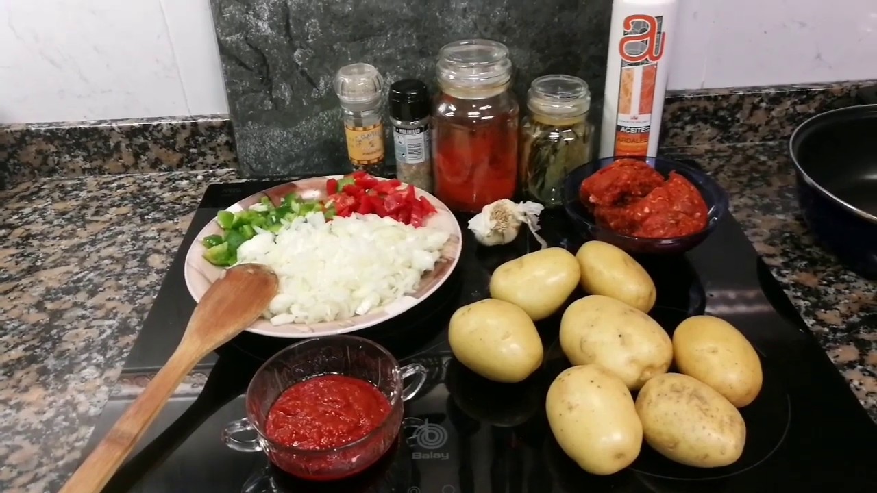 Patatas rellenas de picadillo fácil  y rápido