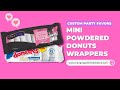 How to Make Mini Donuts Wrapper Template 6 pack |Custom Party Favors