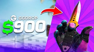 I TRIED UPGRADE TO $900 SKELETON KNIFE (GGDROP FREE PROMO CODE 2024)