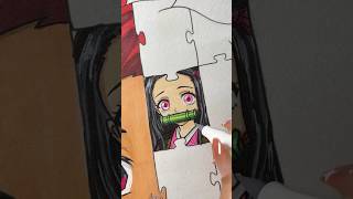 Drawing Nezuko… TOO ADORABLE 😭💖🔥 #Shorts #anime #demonslayer #drawing #animeart