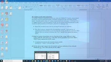 Logistic growth on Excel