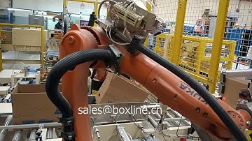 Robotic arm for CNC loading and unloading material BOXLINE Industrial robot