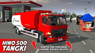 MOD TRUCK HINO 500 TANGKI BUSSID || TRUCK PERTAMINA REAL SUSPENSI DAN TRANSMISI🔥