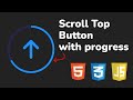 Scroll to Top Button with Progress bar using HTML, CSS & JavaScript || Кнопка наверх с прогрессом JS