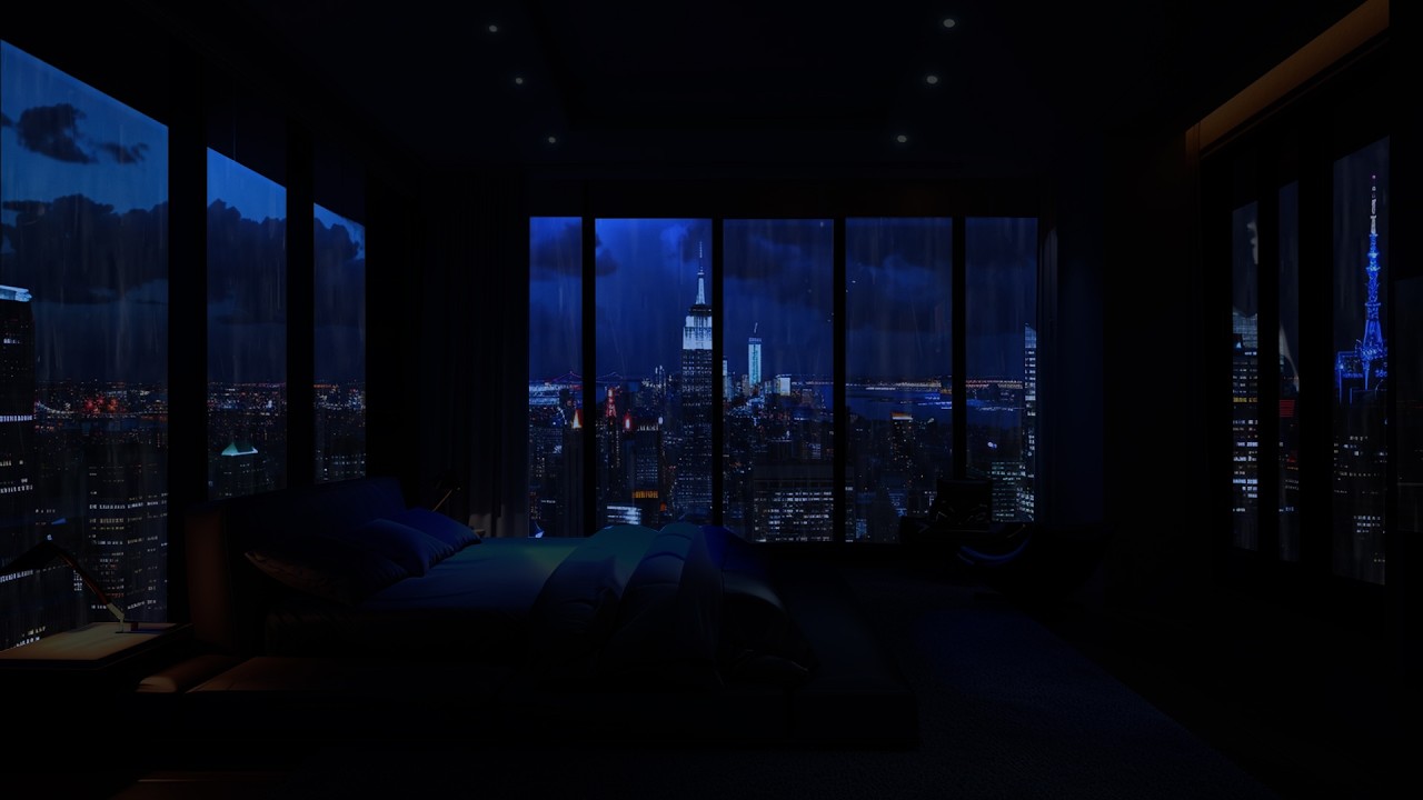 Fall Asleep Fast 🌧️ Cozy Window Rain in NYC | City Night Ambience for Deep Sleep