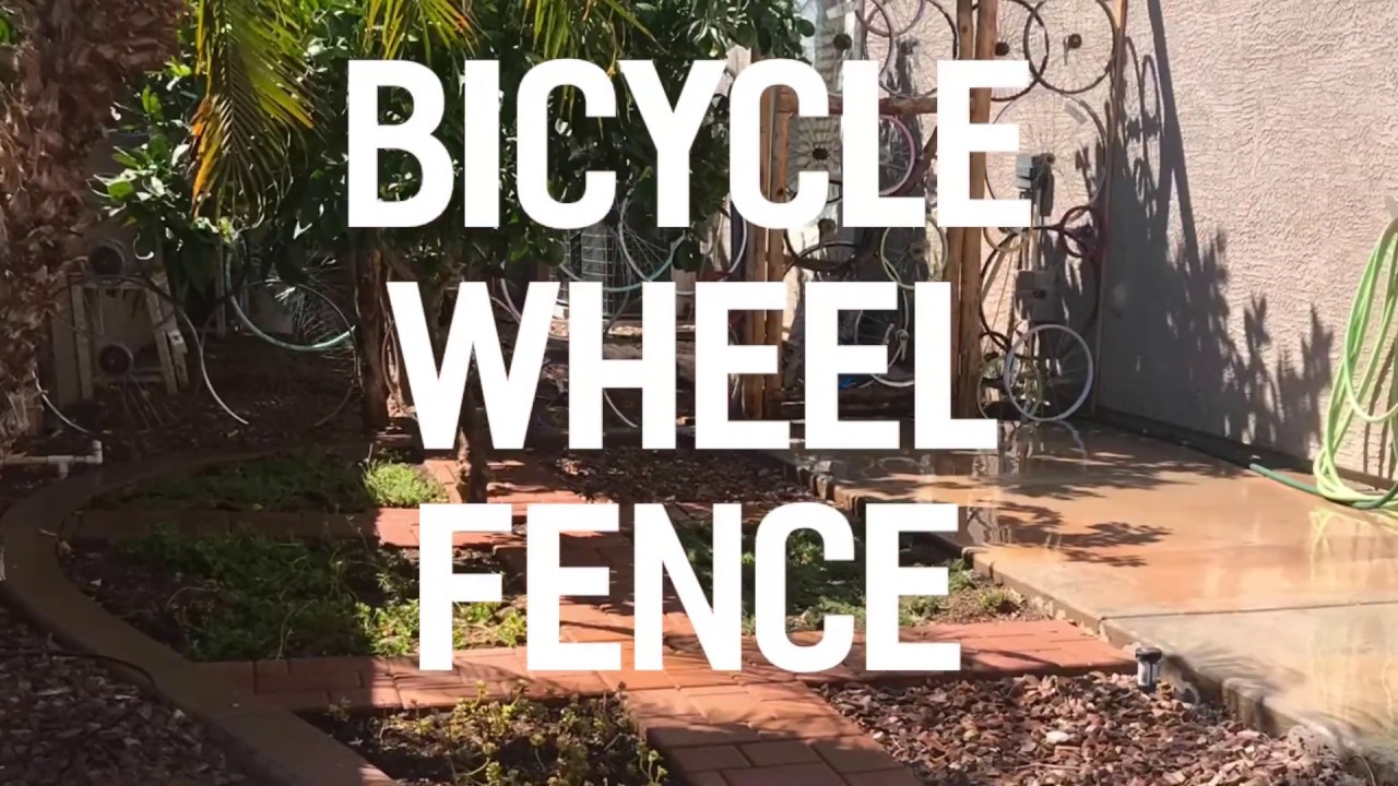 DIY Bicycle Wheel Fence YouTube