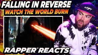 RAPPER REACTS to Falling In Reverse - "Watch The World Burn"