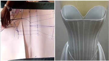 Pattern Drafting on how to cut a FUNNEL CORSET