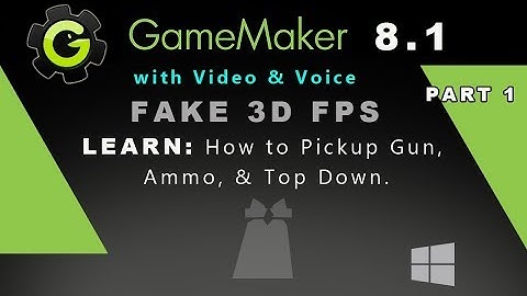 Game Maker 8.1: Fake 3D FPS (Part 1), How to Pickup Gun, Ammo, & Top Down.