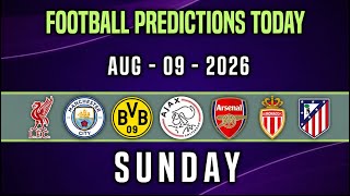 ✅Football Predictions Today |Sunday 09| Primeira Liga | Club Friendlies I Over2.5 & BTTS