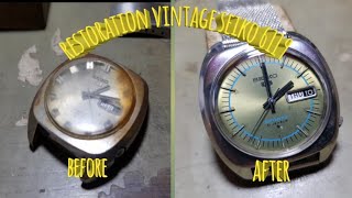full restoration of vintage seiko watch automatic caliber 6119