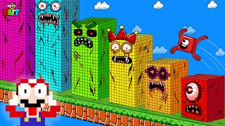 Ultiamte Clash: Can Mario and Numberblocks 1 vs ALL Zombie Numberblocks Maze | Game Animation
