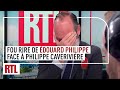 Fou rire de Édouard Philippe face à Philippe Caverivière