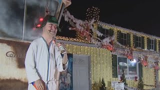 Man's Christmas yard display gets him in hot water with city