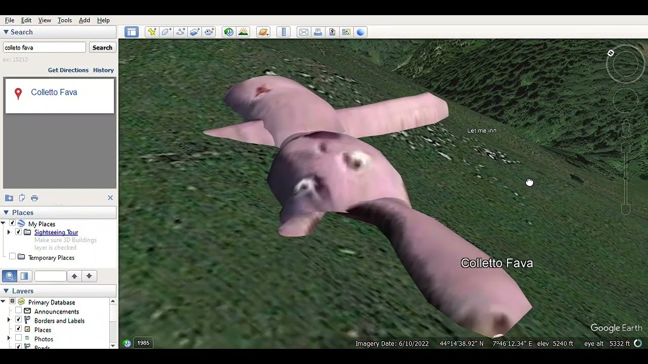 Google Earth The Big Pink Bunny