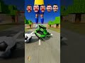 🚘CR7 vs Messi vs Mbappe vs Fifa World Cup Wall Penalty😎#beamngdrive #simulator #shorts