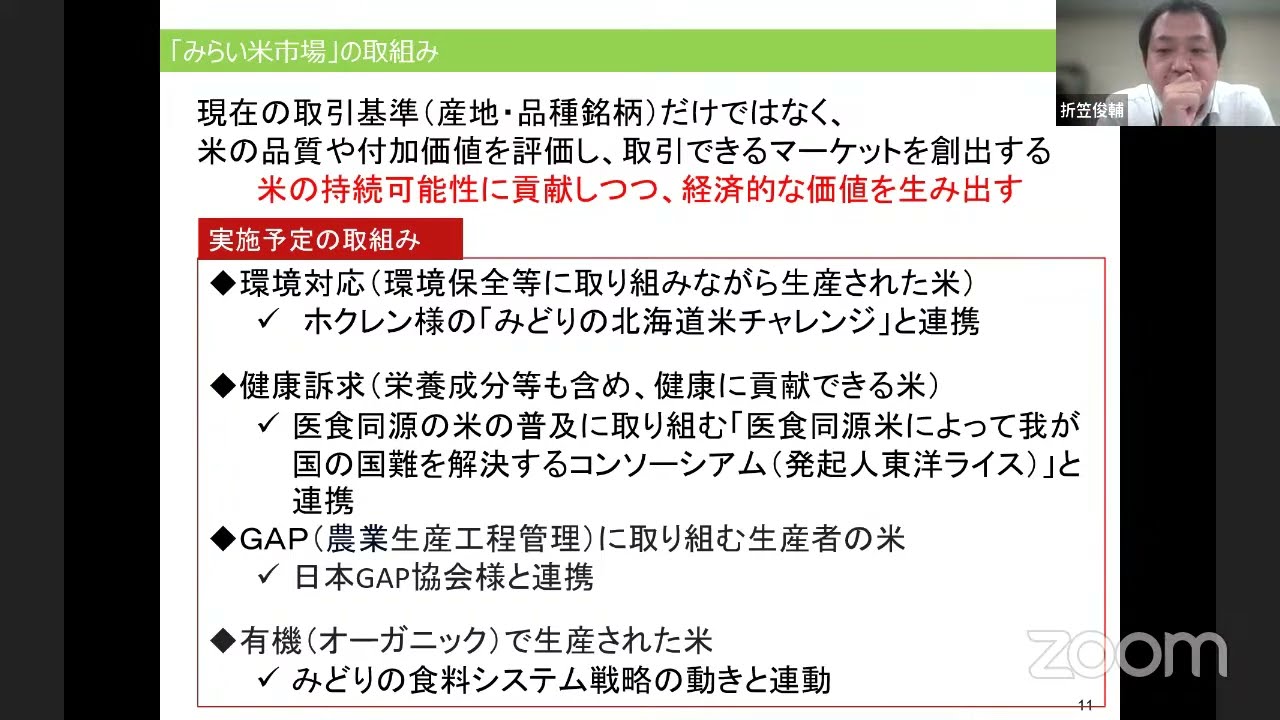 新たなコメ現物市場「みらい米」がスタート。コメづくりの持続可能性を考える　次代の農と食を語り合う会 vol.12
