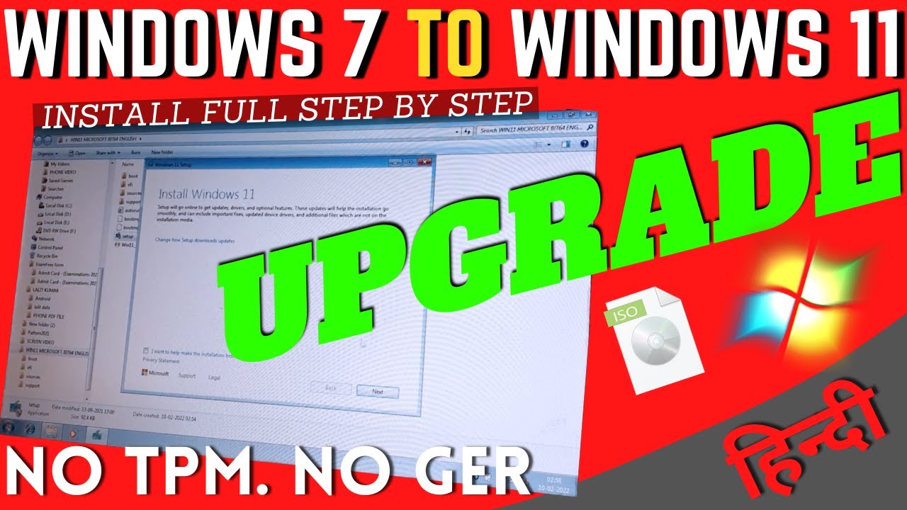 How To Upgrade Windows 7 To Windows 11 Without Any Data Loss हिन्दी ...